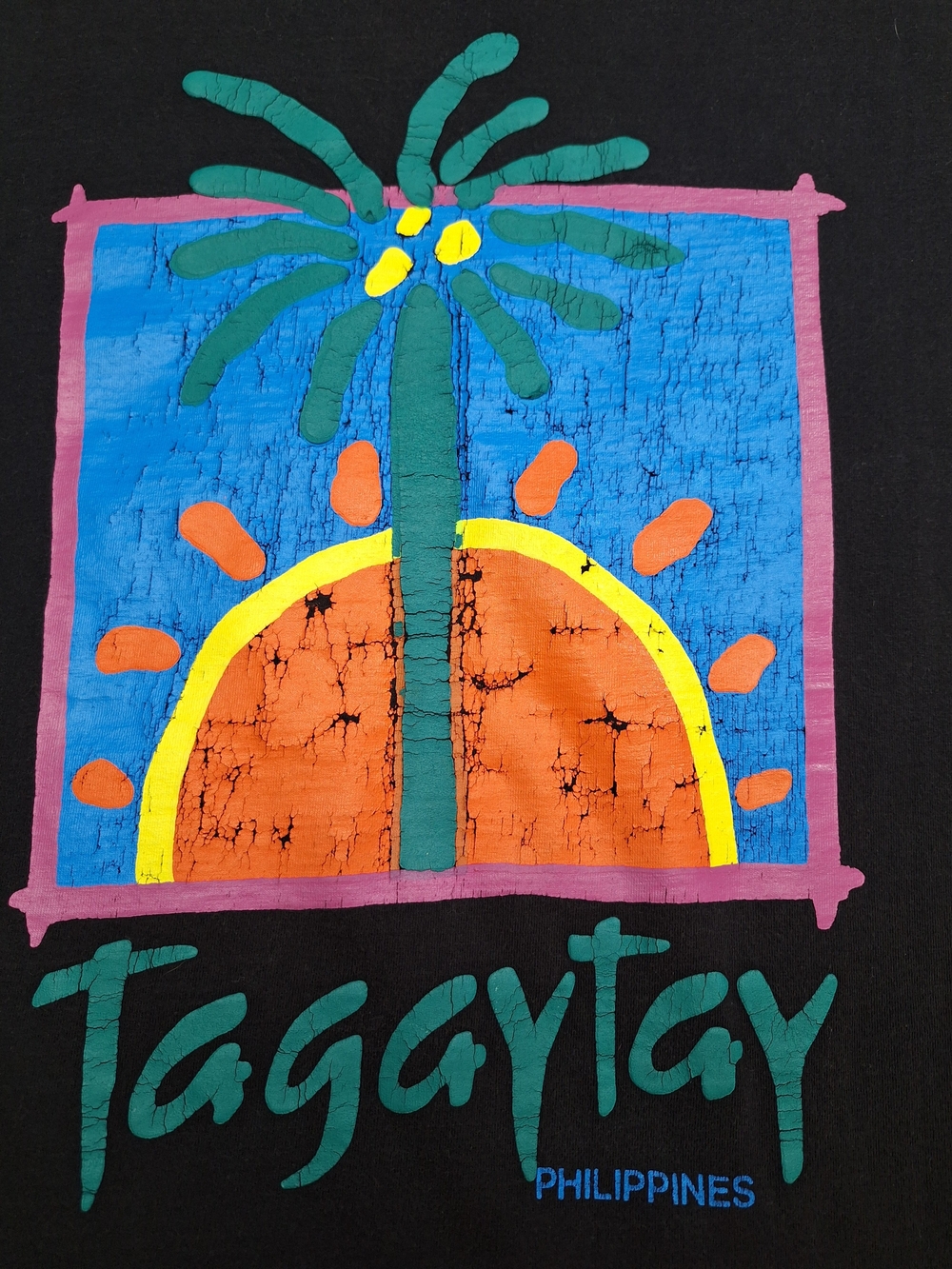 Ocean Wave Unisex Black Tagaytay Philippines T-Shirt Size (See Measurements) - Picture 2 of 6